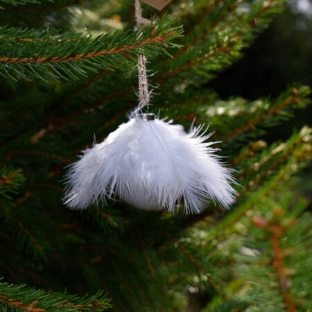White Feather Bauble